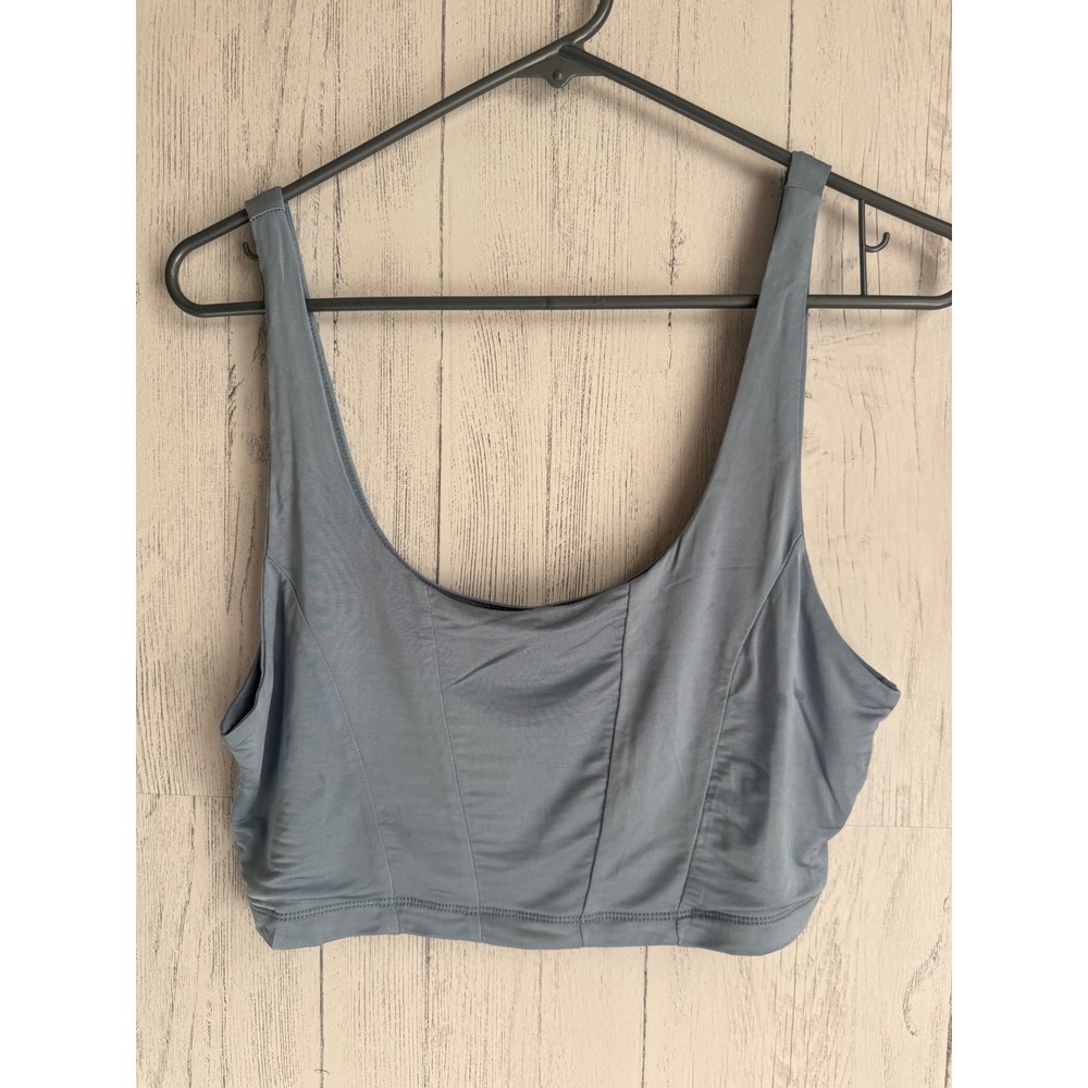 Free People Movement Intimately FP Blue Crop Top Bralette Womens Size L